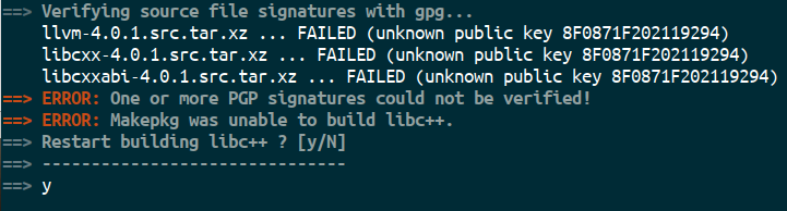 PGP signatures could not be verifed!